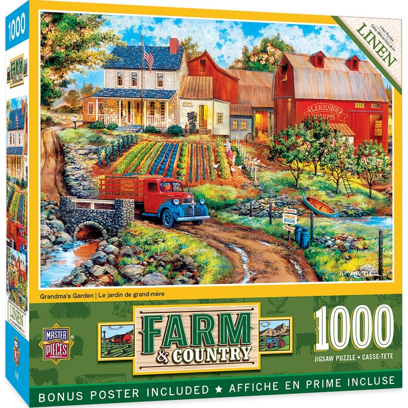 Masterpieces 1000 Piece Jigsaw Puzzle For Adults, Family, Or Youth - Grandma'S Garden - 19.25' X26.75