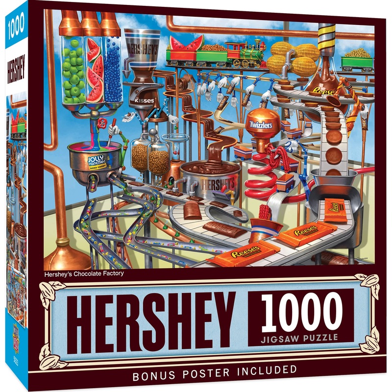 Masterpieces 1000 Piece Jigsaw Puzzle For Adults, Family, Or Youth - Hershey'S Chocolate Factory - 19.25'X26.75'