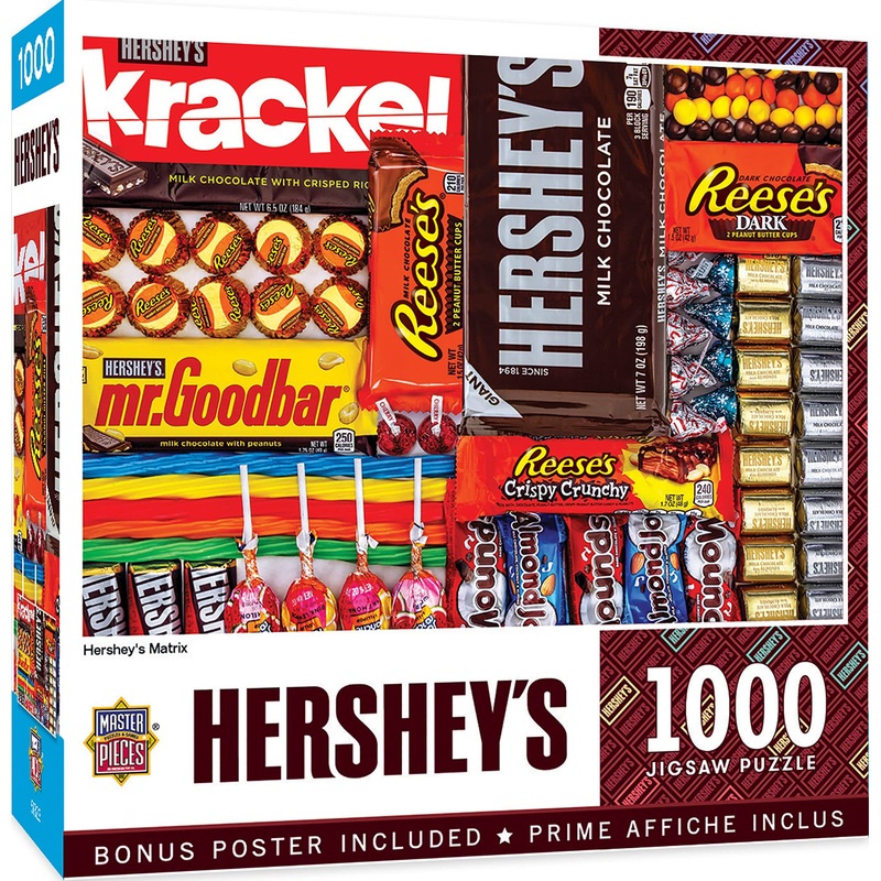 Masterpieces 1000 Piece Jigsaw Puzzle For Adults, Family, Or Youth - Hershey'S Matrix - 19.25'X26.75'.