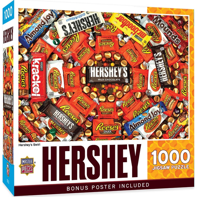 Masterpieces 1000 Piece Jigsaw Puzzle For Adults, Family, Or Youth - Hershey'S Swirl - 19.25'X26.75'