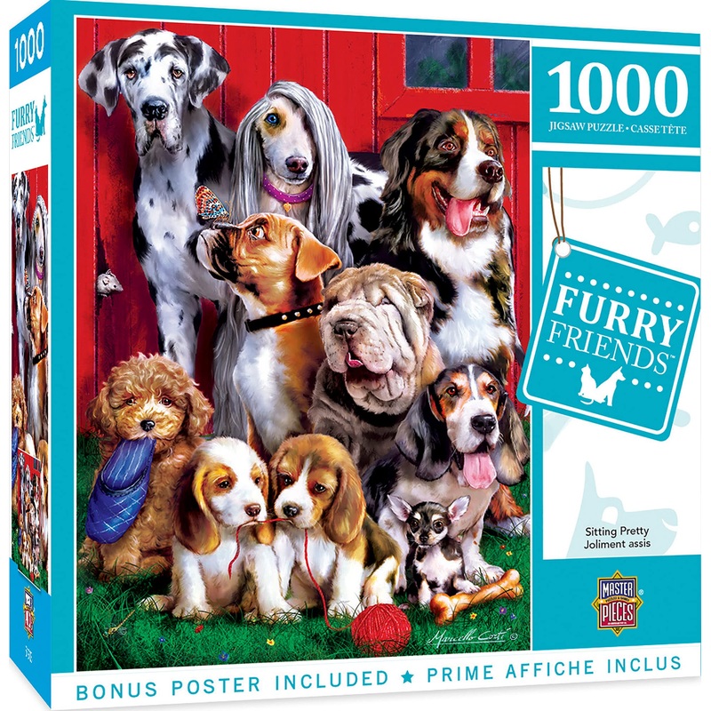 Masterpieces 1000 Piece Jigsaw Puzzle For Adults, Family, Or Youth - Sitting Pretty - 19.25'X26.75'