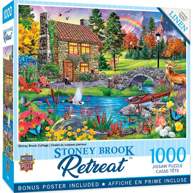 Masterpieces 1000 Piece Jigsaw Puzzle For Adults, Family, Or Youth - Stoney Brook Cottage - 19.25'X26.75'
