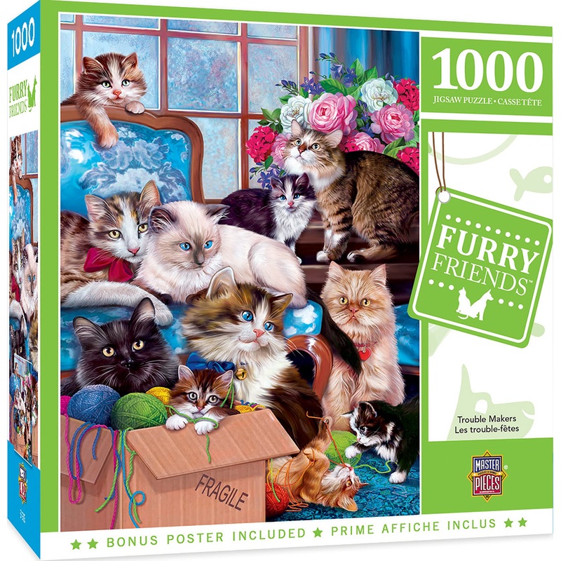 Masterpieces 1000 Piece Jigsaw Puzzle For Adults, Family, Or Youth - Trouble Makers - 19.25'X26.75'