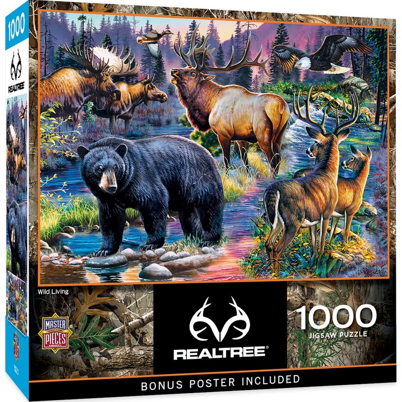 Masterpieces 1000 Piece Jigsaw Puzzle For Adults, Family, Or Youth - Wild Living - 19.25'X26.75'
