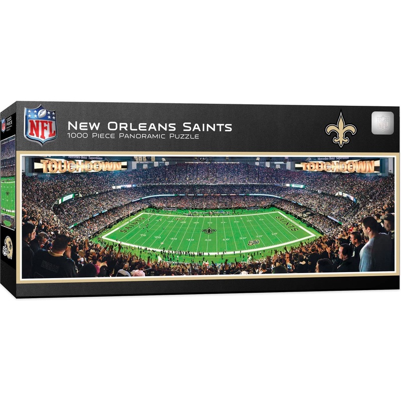 Masterpieces 1000 Piece Sports Jigsaw Puzzle - Nfl New Orleans Saints Center View Panoramic - 13'X39'