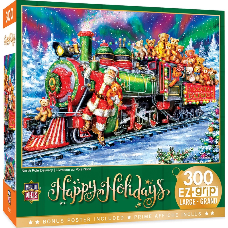 Masterpieces 300 Piece Ez Grip Christmas Jigsaw Puzzle - North Pole Delivery - 18'X24'