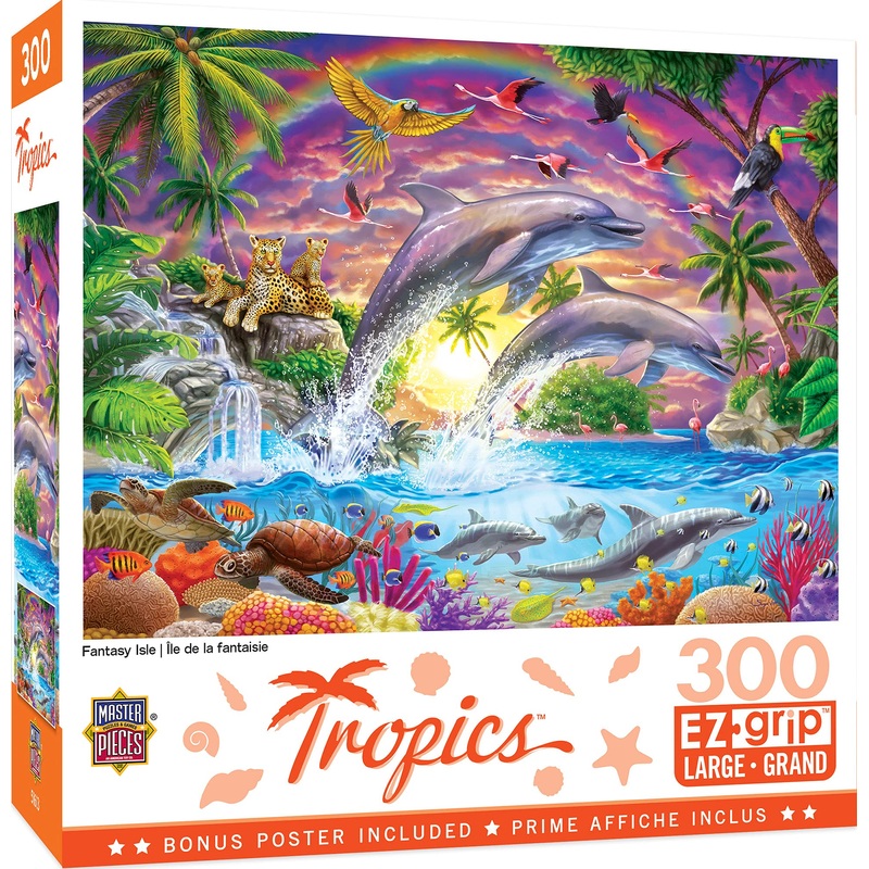 Masterpieces 300 Piece Ez Grip Jigsaw Puzzle - Fantasy Isle - 18'X24'