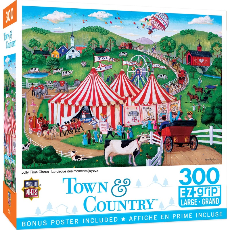 Masterpieces 300 Piece Ez Grip Jigsaw Puzzle - Jolly Time Circus - 18'X24'