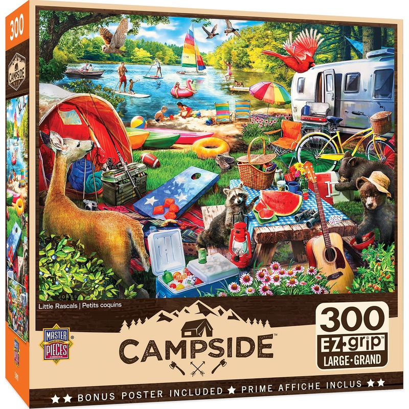 Masterpieces - 300 Piece Jigsaw Puzzle, Large Ez Grip Shapes, Little Rascals, Fun For Adults, Seniors, Family, Kids, Non-Glare Finish, 18'X24'