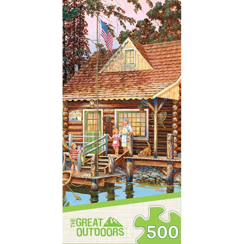 Masterpieces 500 Piece Jigsaw Puzzle For Adults, Family, Or Kids - Grandpa'S Cabin - 14'X19'