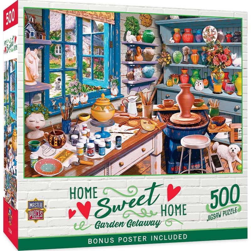 Masterpieces 550 Piece Jigsaw Puzzle For Adults, Family, Or Youth - Garden Getaway - 18'X24'