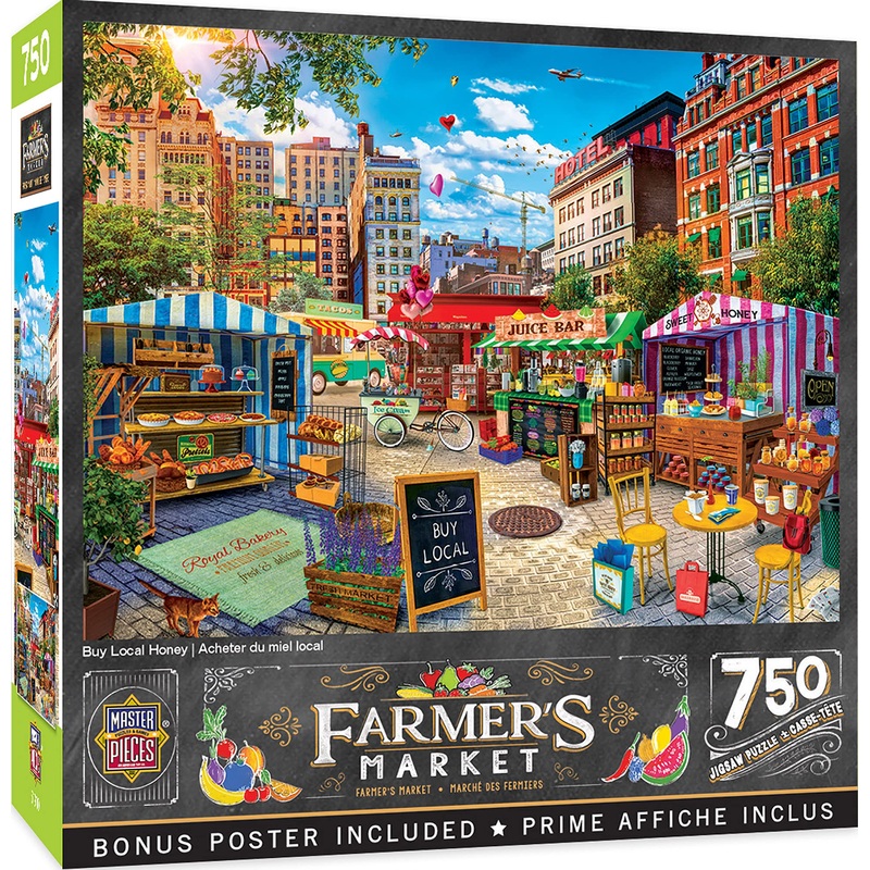 Masterpieces 750 Piece Jigsaw Puzzle For Adults And Family - Buy Local Honey - 18'X24'