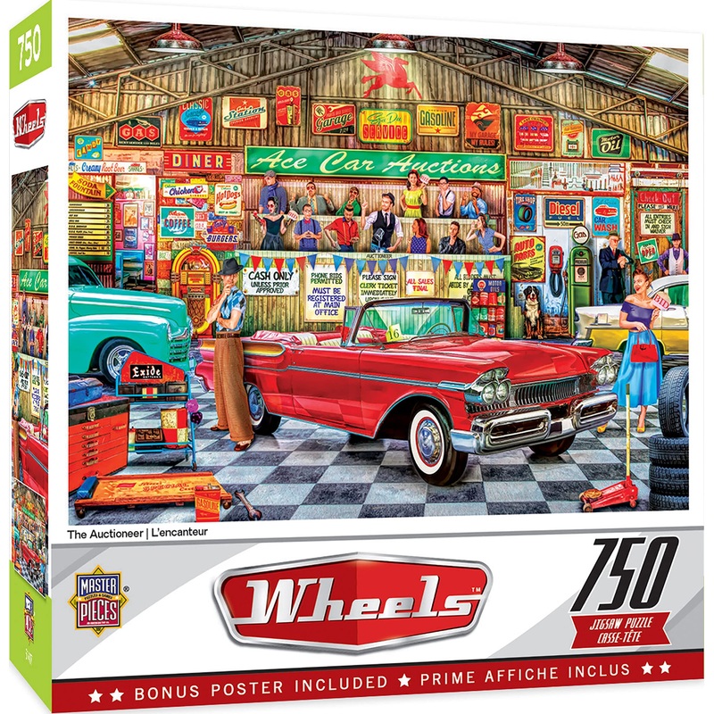 Masterpieces 750 Piece Jigsaw Puzzle For Adults, Family, Or Youth - The Auctioneer - 18'X24'