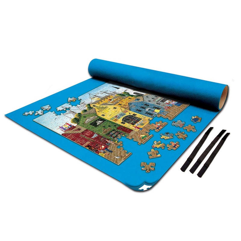 Masterpieces Accessories - Jigsaw Puzzle Roll-Up Mat & Stow Box, 42' X 24', Fits 1500 Pieces