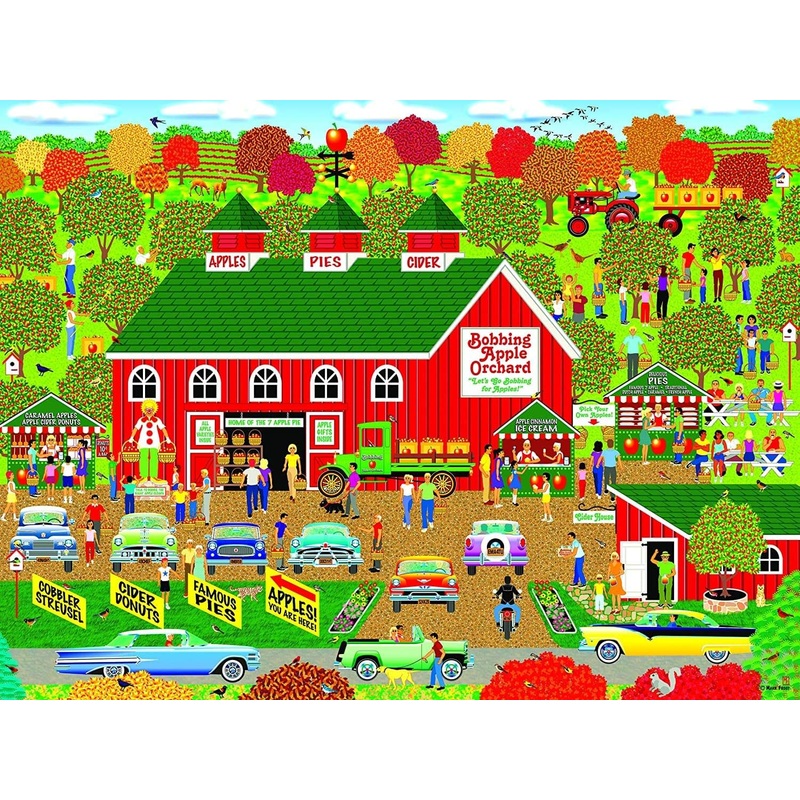 Roseart - Home Country - Bobbing Apple Orchard Farm - 1000 Piece Jigsaw Puzzle For Adults