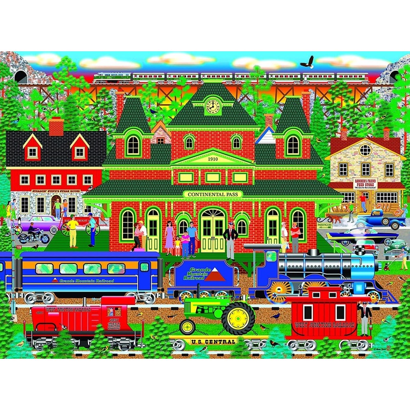 Roseart - Home Country - Mountain Rail Holiday - 1000 Piece Jigsaw Puzzle For Adults