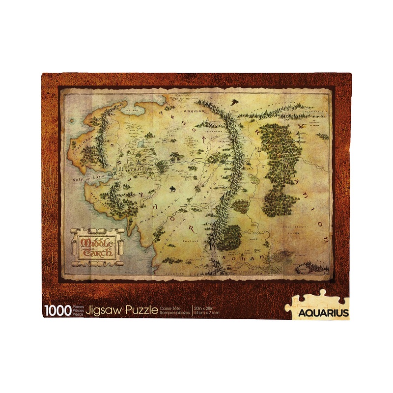 Aquarius The Hobbit Map Puzzle (1000 Piece Jigsaw Puzzle) - Glare Free - Precision Fit - Officially Licensed The Hobbit Merchandise & Collectibles - 20 X 28 Inches