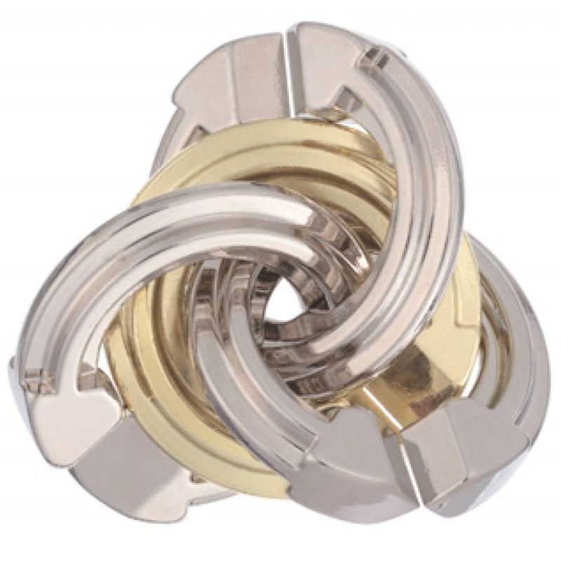 Bepuzzled | Cyclone Hanayama Metal Brainteaser Puzzle Mensa Rated Level 5, For Ages 12 And Up
