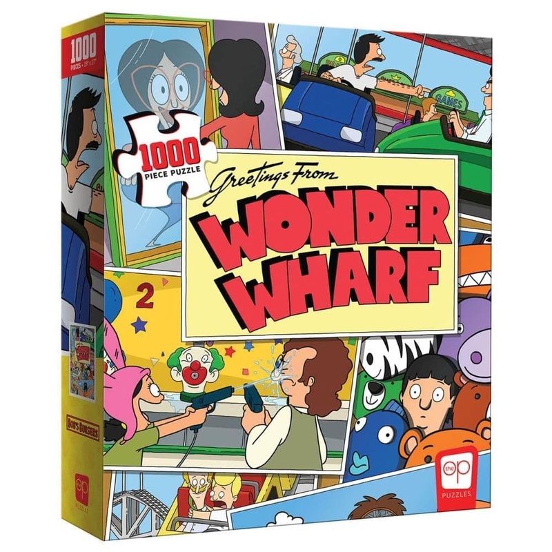 Bob'S Burgers Greetings From Wonder Wharf 1000 Piece Jigsaw Puzzle | Officially Licensed & Collectible Bobs Burgers Tv Show Merchandise | Original Artwork Featuring Bob, Linda, Tina, Louise, Gene