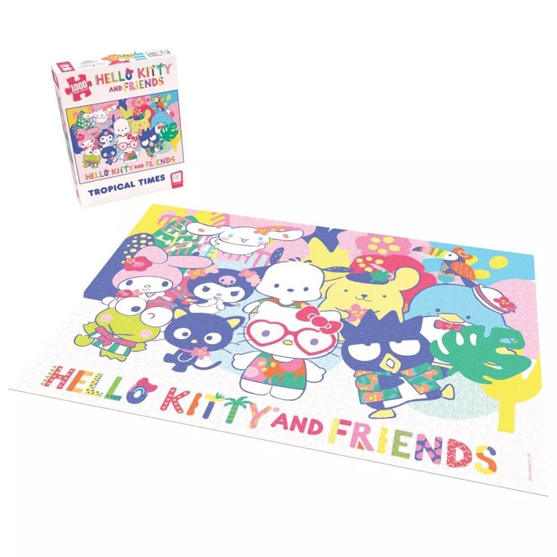 Hello Kitty And Friends Tropical Times 1,000 Piece Jigsaw Puzzle | Collectible Puzzle Artwork Featuring Hello Kitty, Cinnamoroll, Keroppi | Officially-Licensed Hello Kitty Puzzle & Merchandise