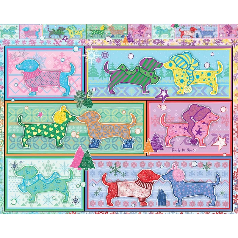 Heritage Puzzle Bundle Up Doxie - 1000 Piece Jigsaw Puzzle