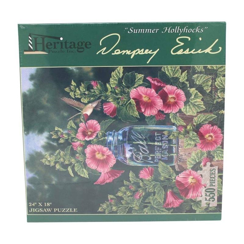 Heritage Summer Hollyhocks Jigsaw Puzzle