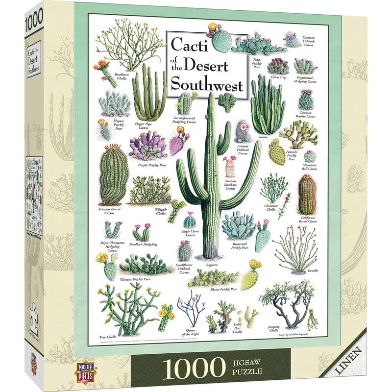 Masterpieces 1000 Piece Jigsaw Puzzle For Adults, Family, Or Youth - Cacti Of The Desert Southwest - 19.25'X26.75'