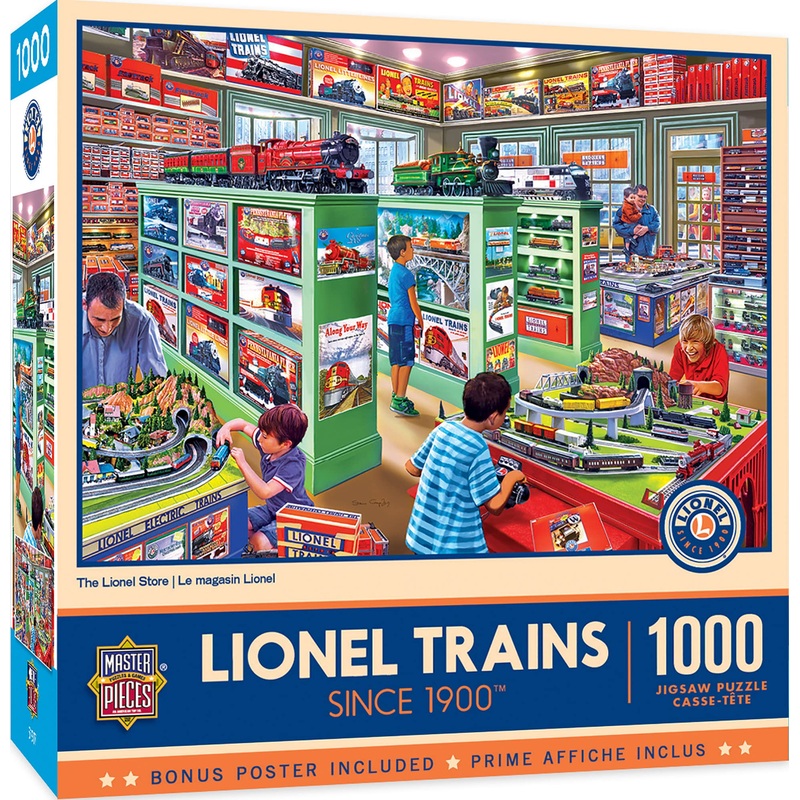 Masterpieces 1000 Piece Jigsaw Puzzle For Adults, Family, Or Youth - The Lionel Store - 19.25'X26.75'