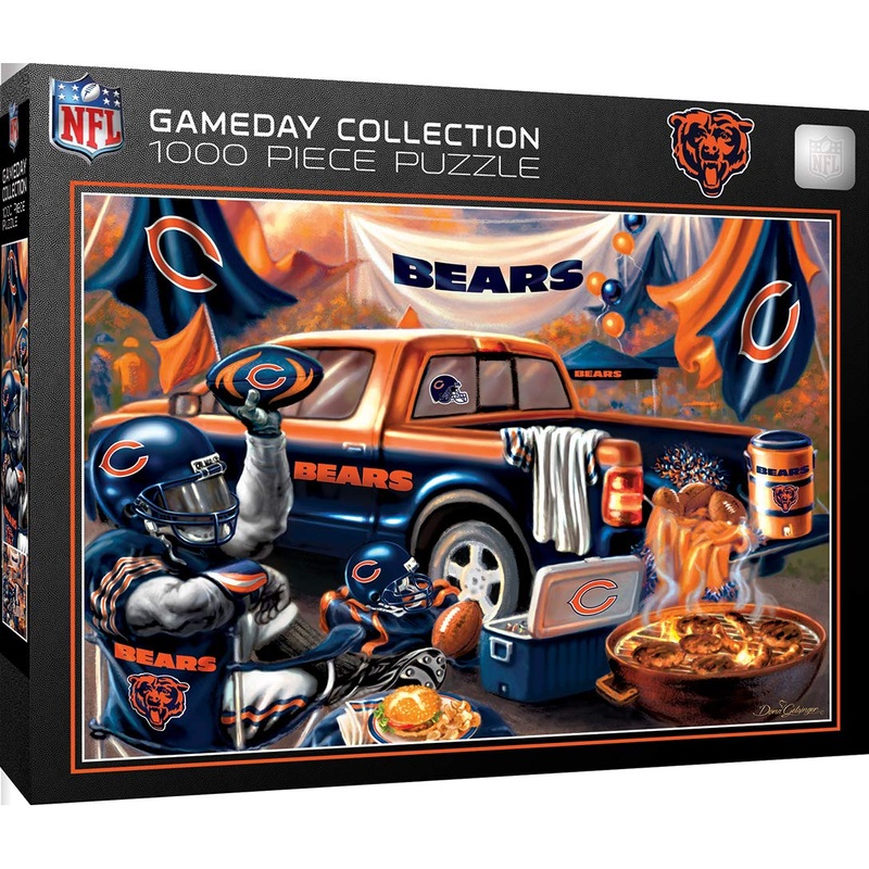 Masterpieces - 1000 Piece Jigsaw Puzzle, Nfl Chicago Bears, Fun For Adults And Family, Non-Glare Finish, 19.25'X26.75'