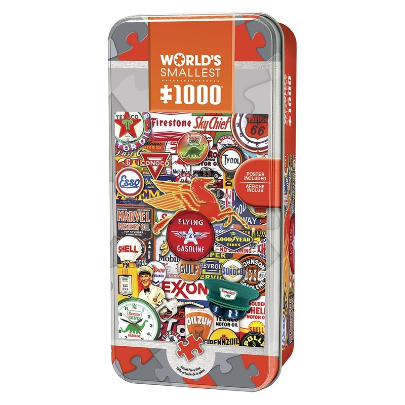 Masterpieces 1000 Piece Jigsaw Puzzle With Collectible Tin Case - Retro Petrol - 11.25'X16.75'