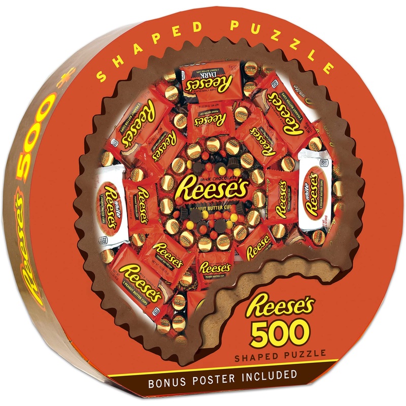 Masterpieces 500 Piece Jigsaw Puzzle For Adults, Family, Or Youth - Shaped Reese'S - 22'X22'