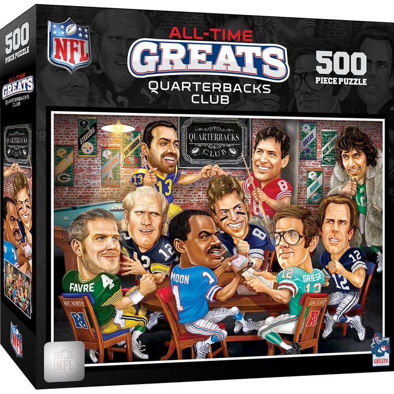 Masterpieces 500 Piece Sports Jigsaw Puzzle For Adults - Nfl Quarterback All-Time Greats - 15X21