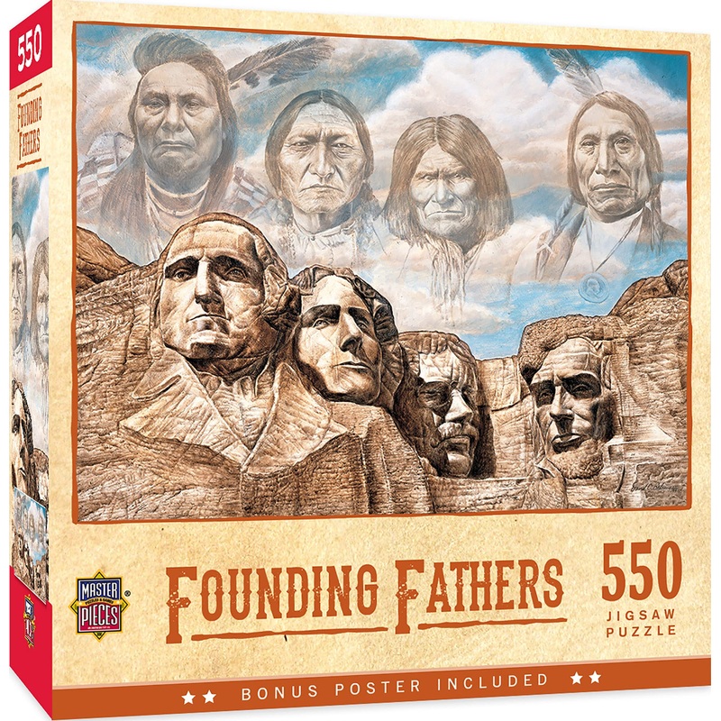 Masterpieces 550 Piece Jigsaw Puzzle For Adults, Family, Or Youth- Founding Fathers - 18'X24'