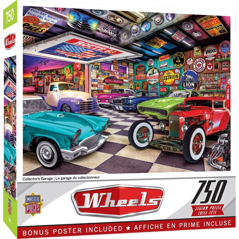 Masterpieces 750 Piece Jigsaw Puzzle For Adults And Family - Collector'S Garage - 18'X24'