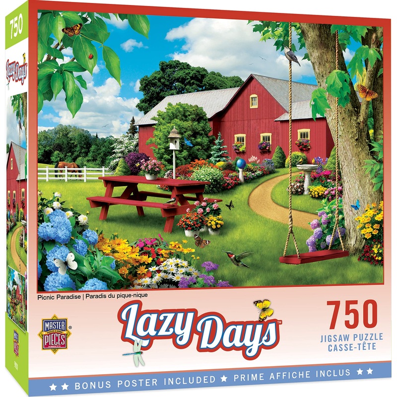 Masterpieces 750 Piece Jigsaw Puzzle For Adults And Family - Picnic Paradise - 18'X24'