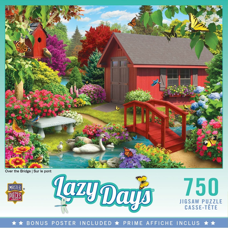 Masterpieces 750 Piece Jigsaw Puzzle For Adults, Family, Or Kids - Over The Bridge - 18'X24'