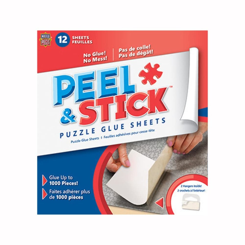 Masterpieces Accessories - Peel & Stick Jigsaw Puzzle Glue Sheets, 12 Permanent Adhesive Sheets