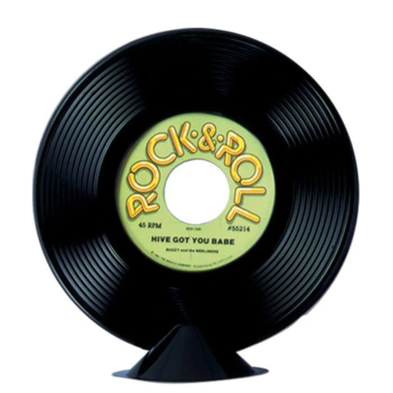 Plastic Record Centerpiece Party Accessory (1 Count) (1/Pkg)