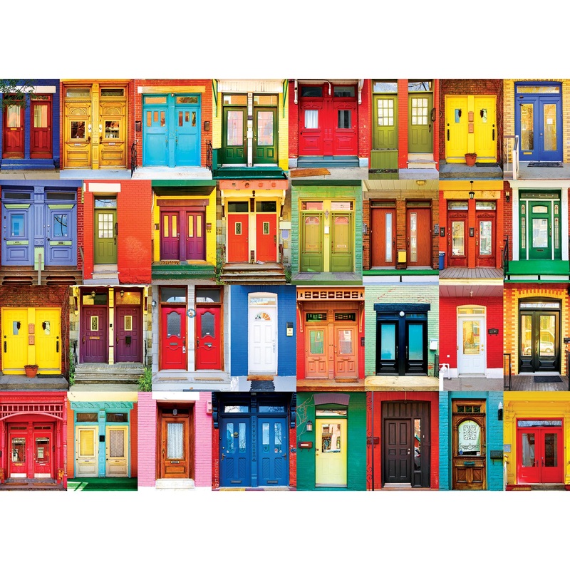 Roseart - Kodak Premium - Colorful Montreal Doors - 1000 Piece Jigsaw Puzzle For Adults