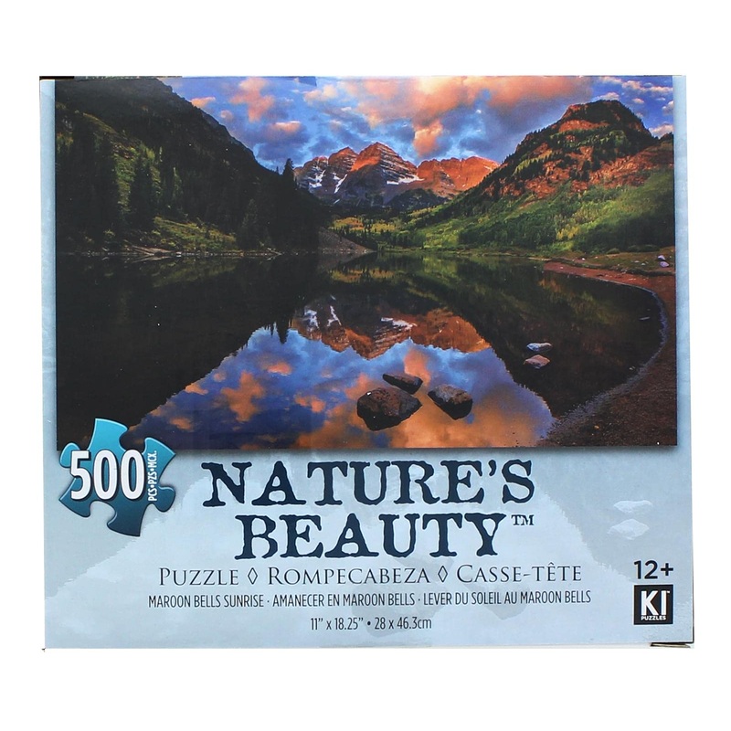 Sunset Mountains 500 Piece Natures Beauty Jigsaw Puzzle