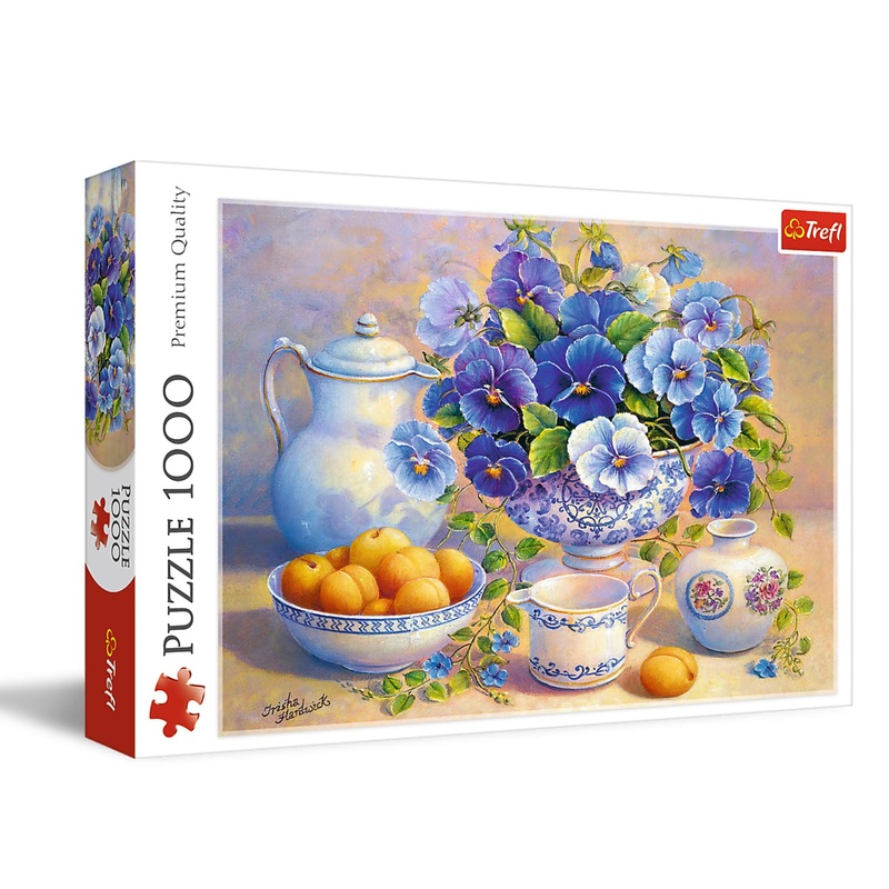 Trefl Blue Bouquet 1000 Piece Jigsaw Puzzle Red 27'X19' Print, Diy Puzzle, Creative Fun, Classic Puzzle For Adults And Children From 12 Years Old
