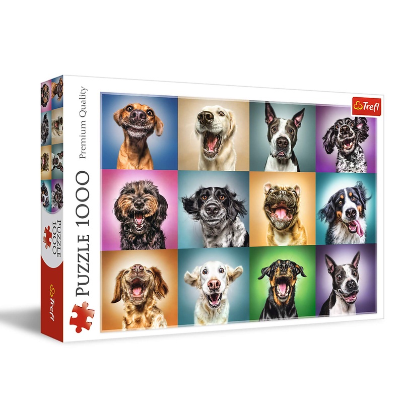 Trefl Funny Dog Portraits 1000 Piece Jigsaw Puzzle Red 27'X19' Print, Diy Puzzle, Creative Fun, Classic Puzzle For Adults And Children From 12 Years Old