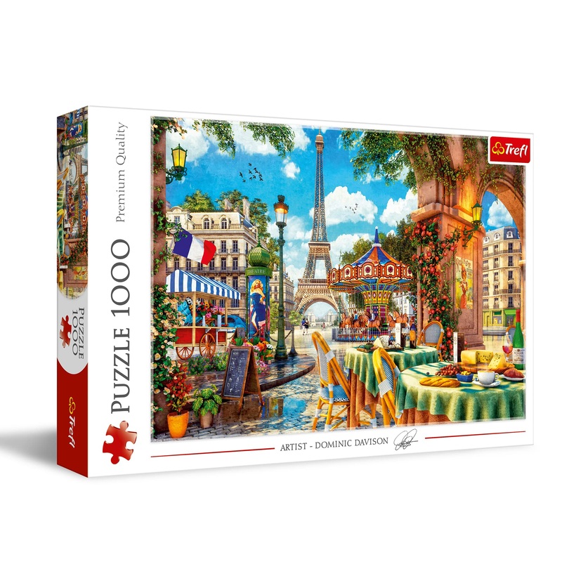 Trefl Parisian Morning 1000 Piece Jigsaw Puzzle Red 27'X19' Print, Diy Puzzle, Creative Fun, Classic Jigsaw For Adults And Children From 12 Years Old