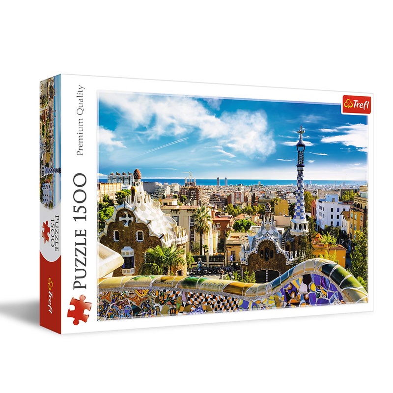 Trefl Park Gell, Barcelona 1500 Piece Jigsaw Puzzle Red 33'X23' Print, Diy Puzzle, Creative Fun, Classic Puzzle For Adults And Children From 12 Years Old