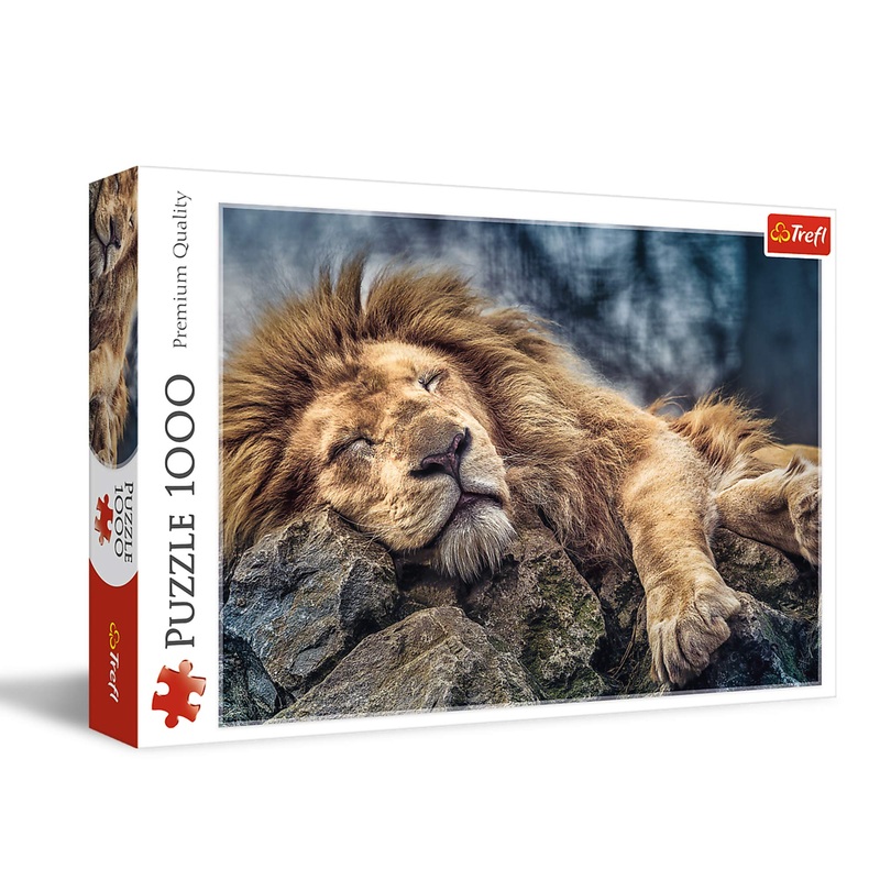 Trefl Sleeping Lion 1000 Piece Jigsaw Puzzle Red 27'X19' Print, Diy Puzzle, Creative Fun, Classic Jigsaw For Adults And Children From 12 Years Old