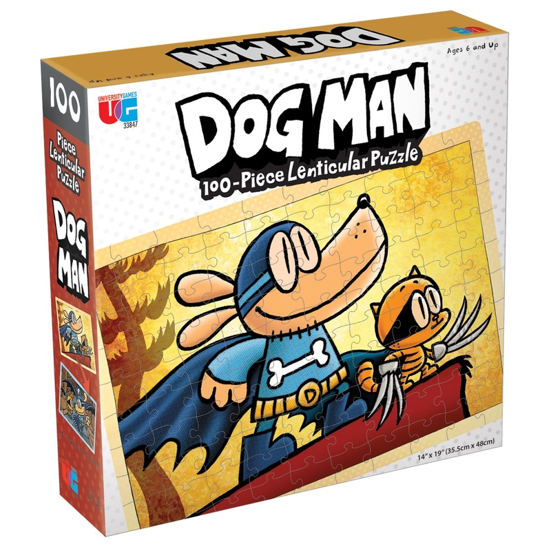 University Games, Dog Man Adventures Lenticular 100 Piece Puzzle