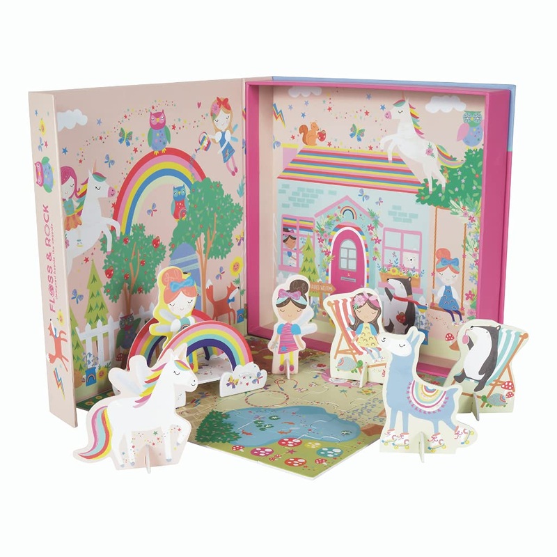 Floss & Rock 43P6374 Rainbow Fairy Pop Out Play Scene, Multicolor, 21.5Cm X 21.5Cm X 4.5Cm