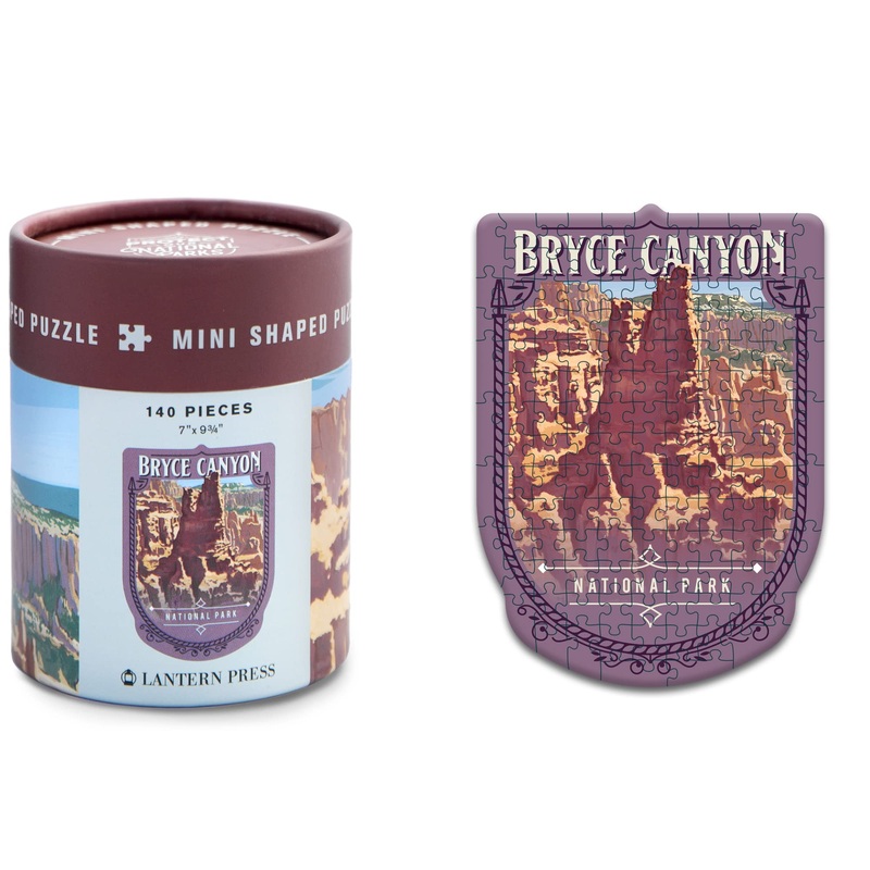 Lantern Press Mini Shaped Adult Jigsaw Puzzle, Protect Our National Parks (Bryce Canyon)