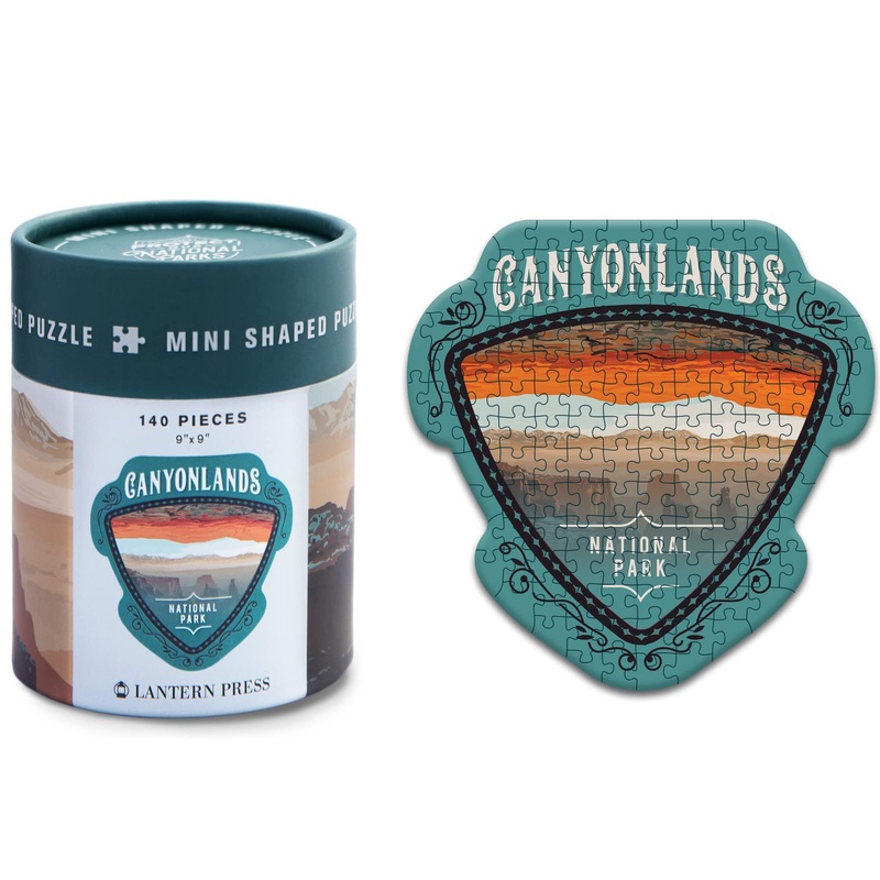 Lantern Press Mini Shaped Adult Jigsaw Puzzle, Protect Our National Parks (Canyonlands)