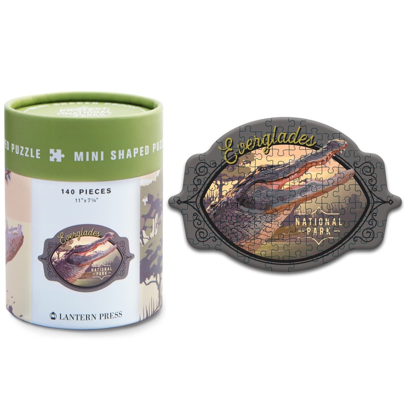 Lantern Press Mini Shaped Adult Jigsaw Puzzle, Protect Our National Parks (Everglades)